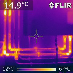 Thermographie infrarouge d'un plancher chauffant
